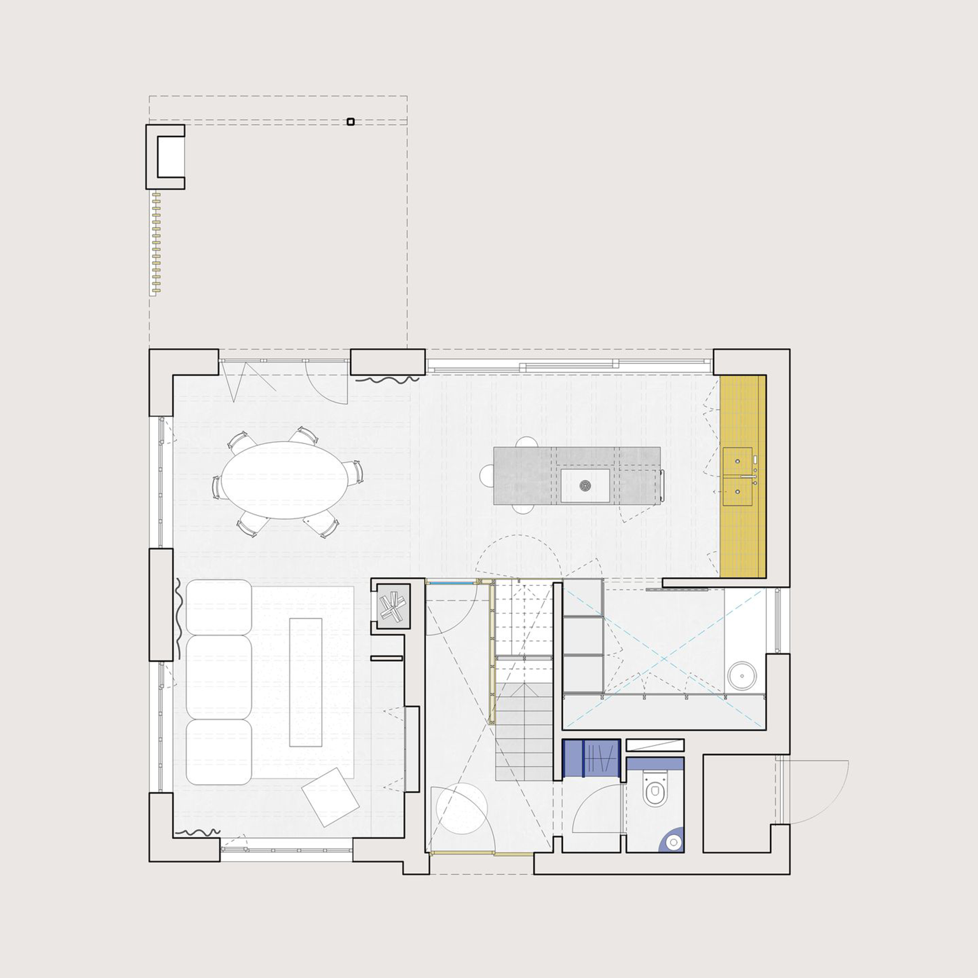 Ground floor · Soft neutrals with accent